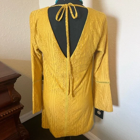 Boutique Gold Dress sz M - Picture 4 of 4